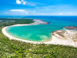 Vista aérea da Praia de Garapuá