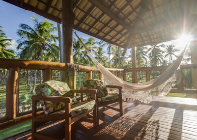 Varanda do Apartamento Superior da Pousada Villa dos Corais - Morro de São Paulo