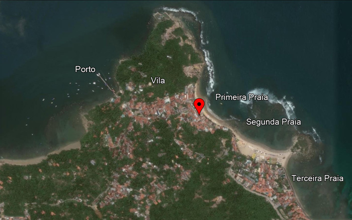 Mapa de Localização da Pousada Nativo - Morro de São Paulo